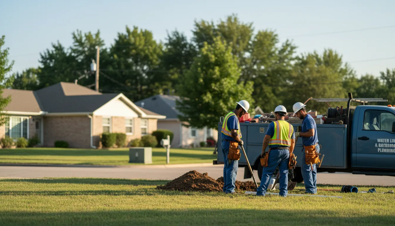 Residential water line and bathroom plumbing service in Homeworth, OH